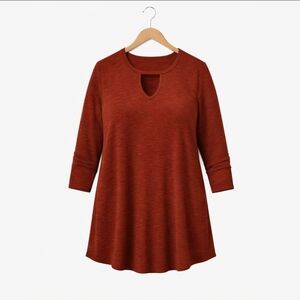 Torrid Red Long Sweater Tunic Womens Plus Sz 2 (2X)